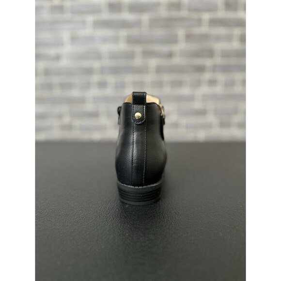 Journee Collection Women's Black Ellis Side Zip Ankle Bootie Shoes Size 8 - Picture 4 of 10